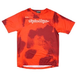 Troy Lee Designs Skyline Short Sleeve Jersey Kids' in Flared Fiery Red